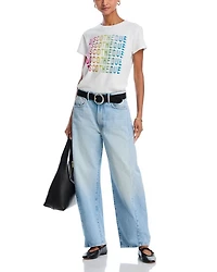 The Full Pipe Flood High Rise Barrel Jeans Back Pedal