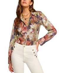 Nicole Metallic Printed Shirt