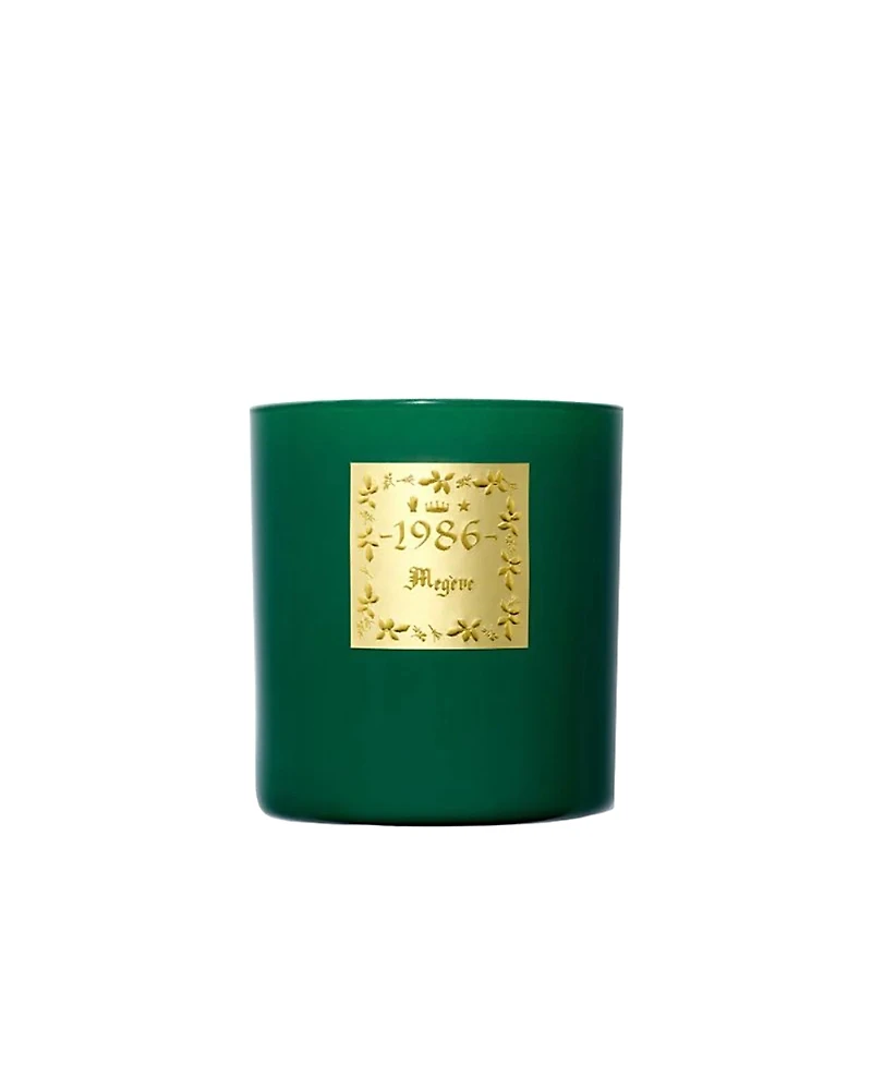 1986 Emerald Glass Megeve Candle, 30 oz.