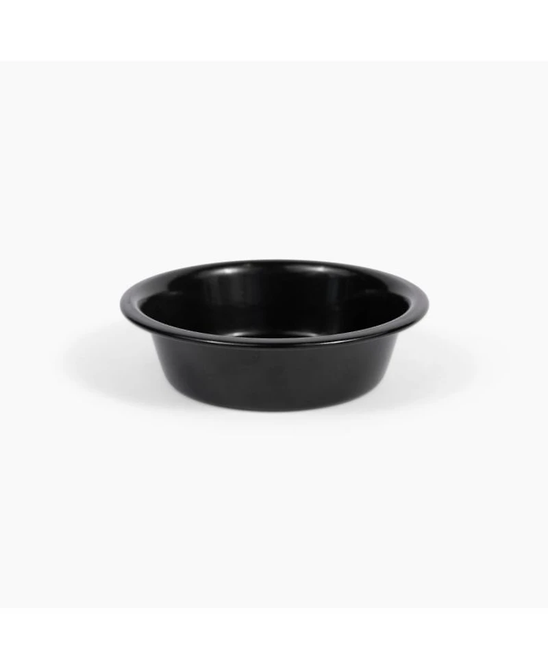 Small Smoke Grey Double Bowl Pet Feeder, 1 Pint Bowls