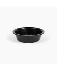 Small Smoke Grey Double Bowl Pet Feeder, 1 Pint Bowls