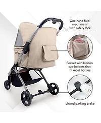 Evolution Speedy Fold Pet Buggy, Best Foldable Dog-Cat Pet Stroller, 4-Wheel Medium Dog Buggy