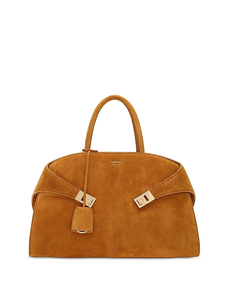 Ferragamo Medium Suede Hug Handbag