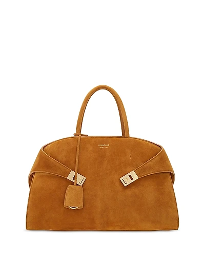 Ferragamo Medium Suede Hug Handbag