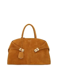 Ferragamo Medium Suede Hug Handbag