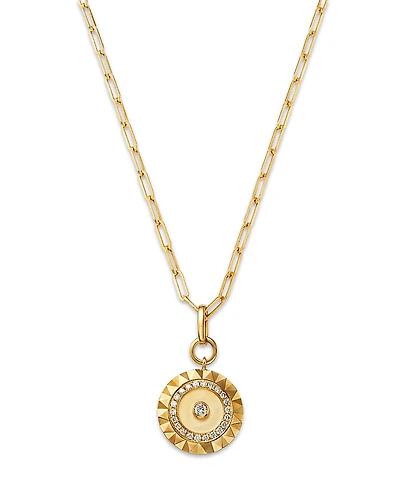 Bloomingdale's Fine Collection Diamond Circle Pendant Necklace