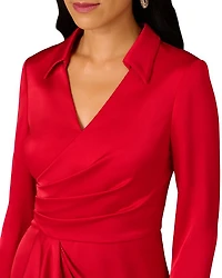 Crepe Back Satin Midi Dress