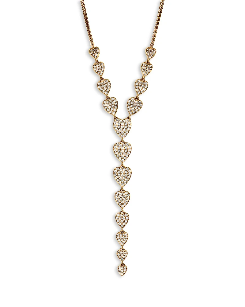 Nadri Real Love Pave Heart Lariat Necklace