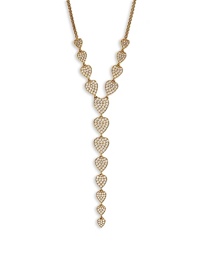 Nadri Real Love Pave Heart Lariat Necklace