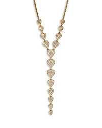 Nadri Real Love Pave Heart Lariat Necklace