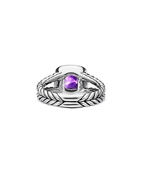 Petite Albion® Ring Sterling Silver with Gemstone and Diamonds, 7mm