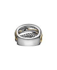 Crossover Wide Ring with 14K Gold