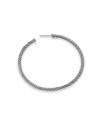 Sterling Silver Cable Large Hoop Earrings