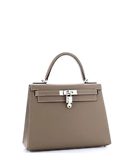 Kelly 28 Handbag Epsom with Palladium Hardware