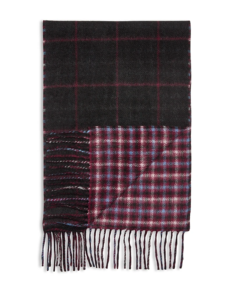 The Men's Store at Bloomingdale's Windowpane Reversible Cashmere Scarf - Exclusive