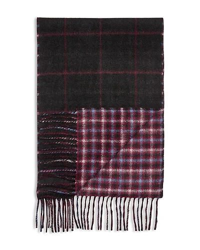 The Men's Store at Bloomingdale's Windowpane Reversible Cashmere Scarf - Exclusive