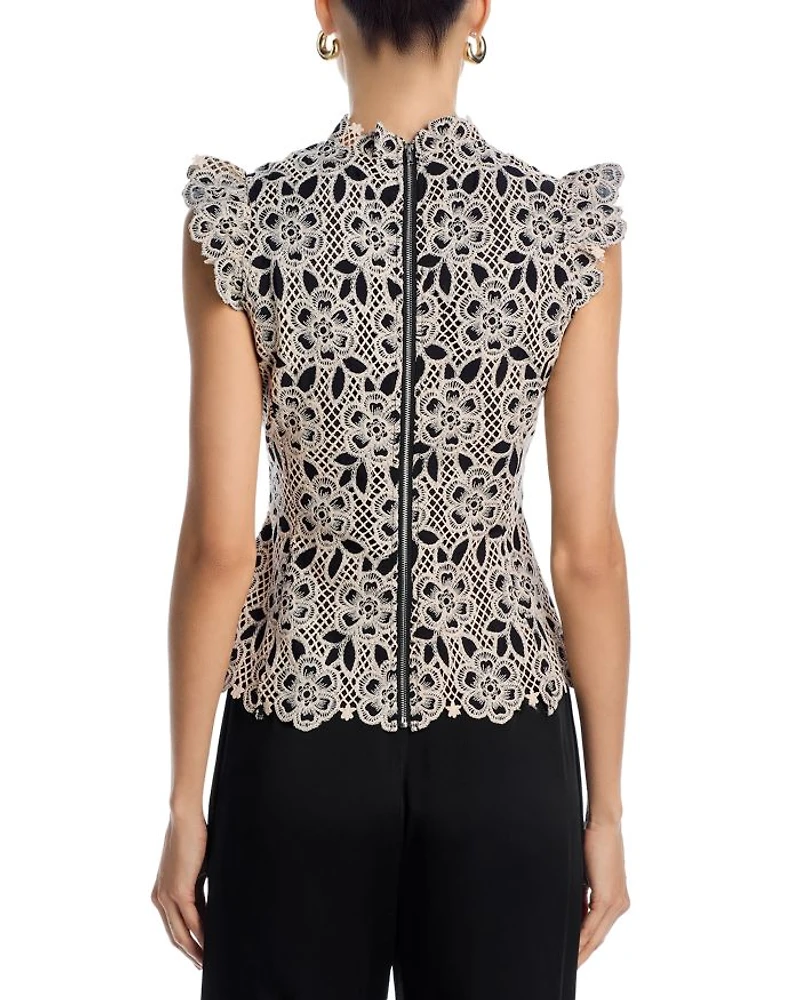 Contrast Lace Top