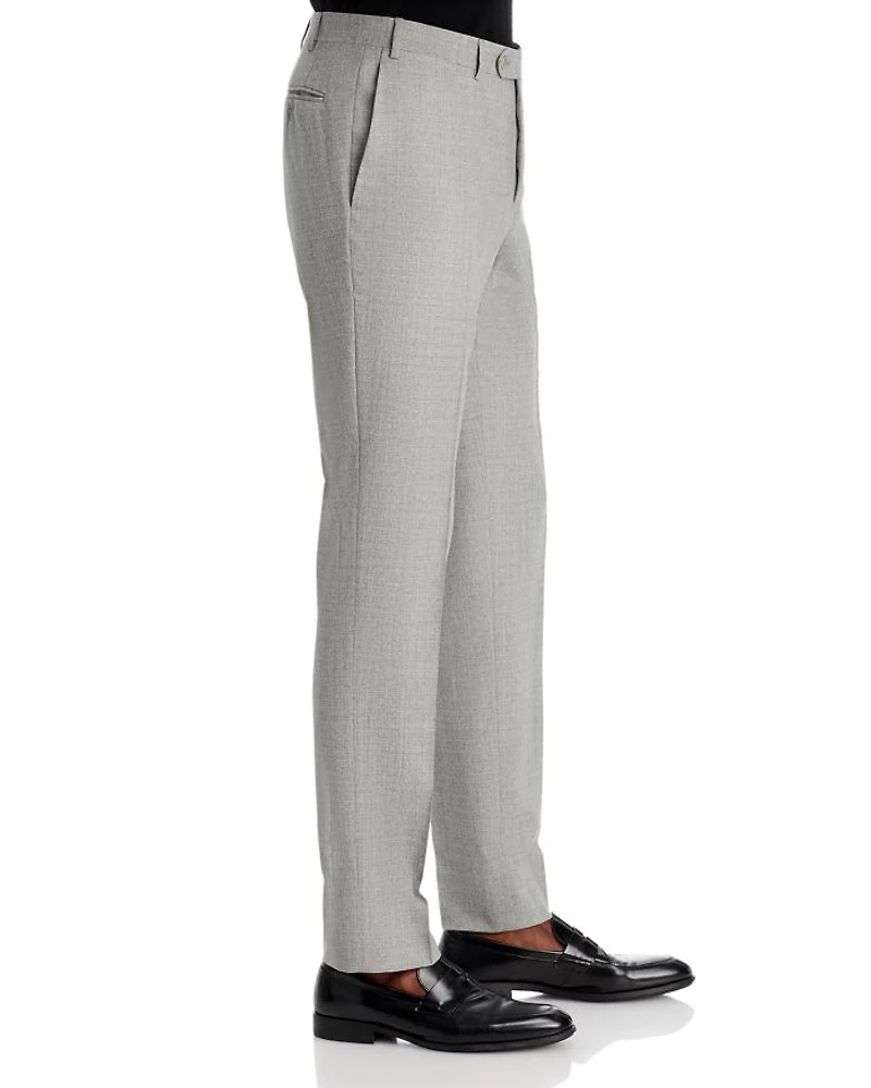Capri Mélange Solid Slim Fit Dress Pants