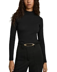 Polly Ribbed Roll Neck Top