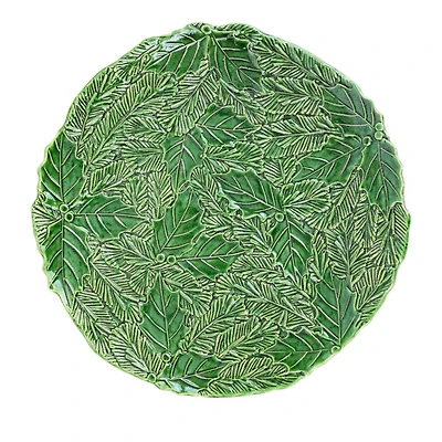 Lastra Holiday Green Figural Round Platter