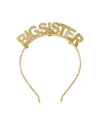 Sweet Wink Girls' Pastel Rainbow Big Sister Headband - Little Kid