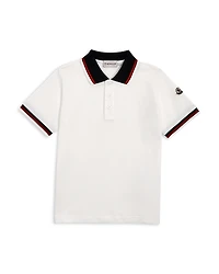 Moncler Boys' Maniche Ribbed Polo Shirt