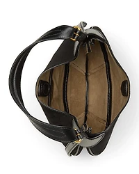 Polo ID Suede and Leather Small Shoulder Bag
