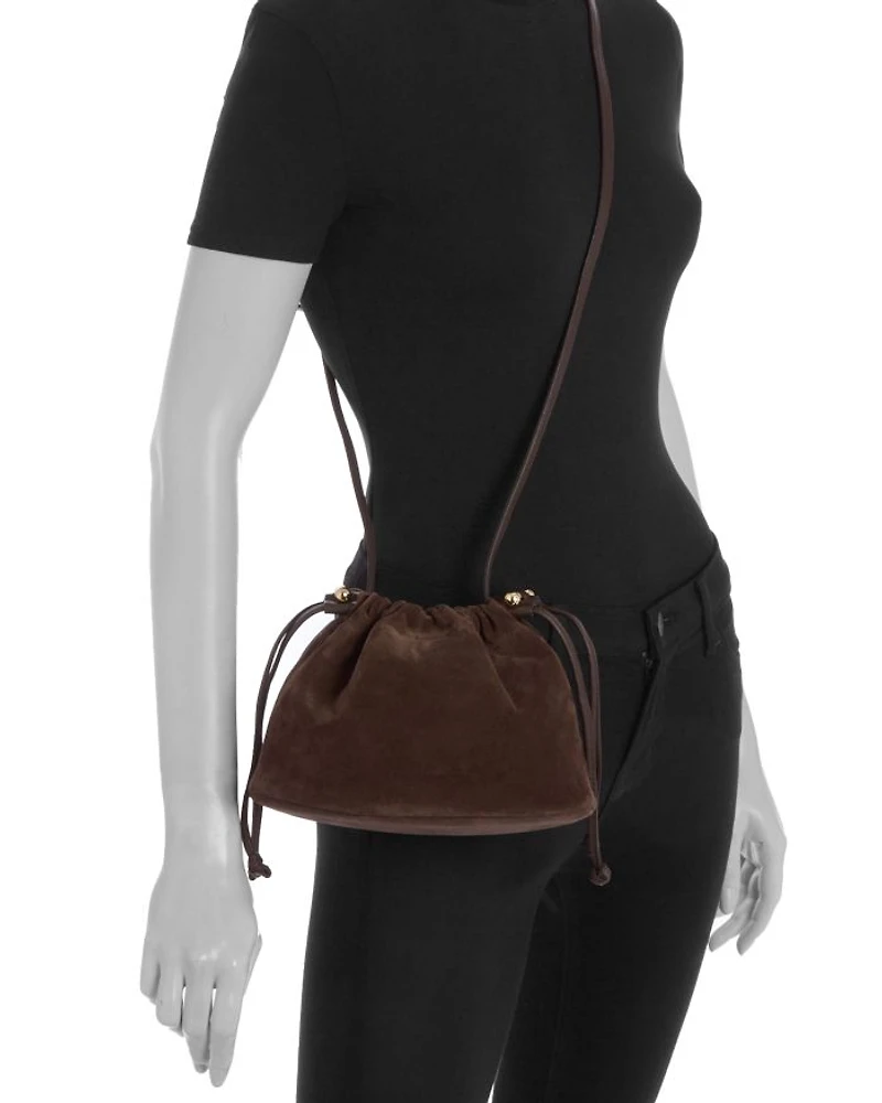 Charlotte Drawstring Suede Crossbody Bag