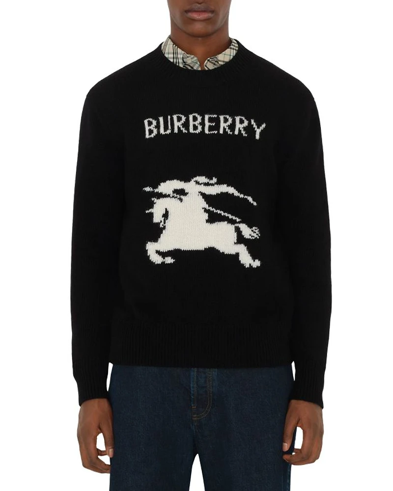 Equestrian Knight Design Wool & Cashmere Regular Fit Sweater