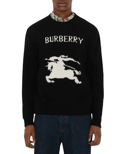 Equestrian Knight Design Wool & Cashmere Regular Fit Sweater