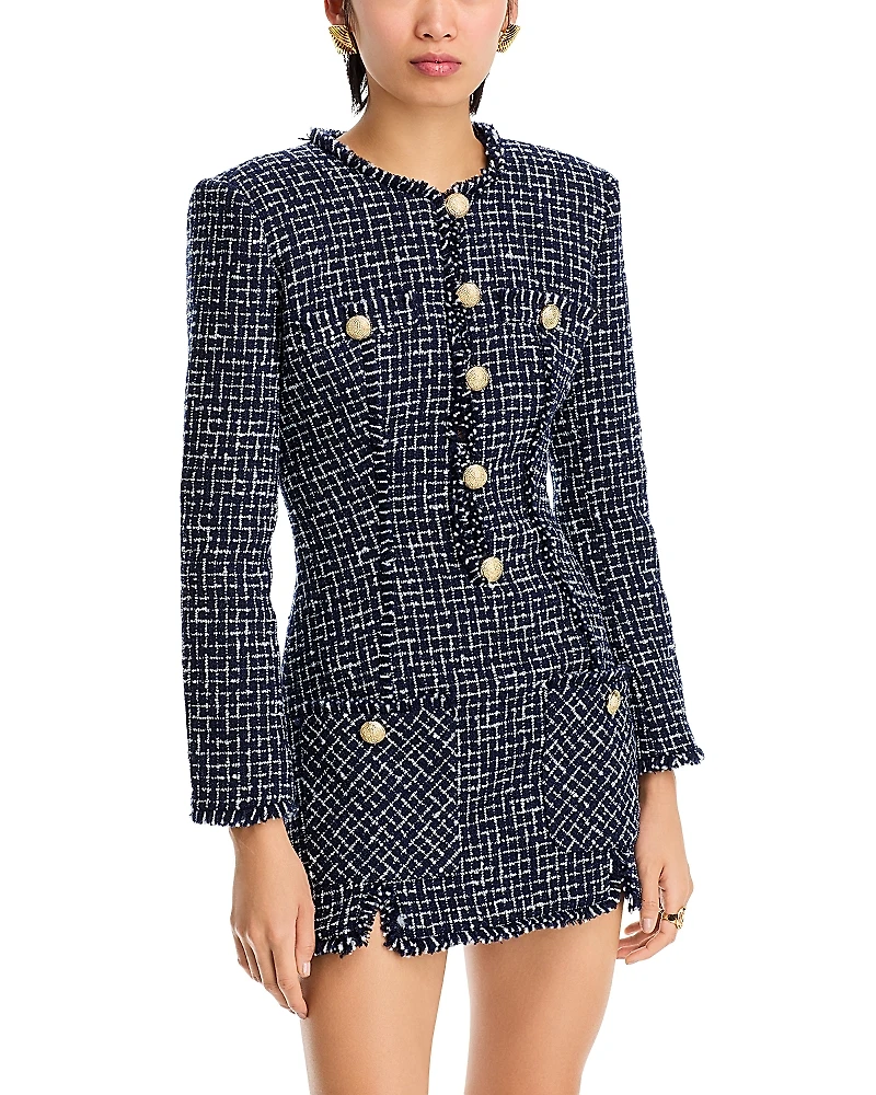 Ronny Kobo Gisele Tweed Mini Dress