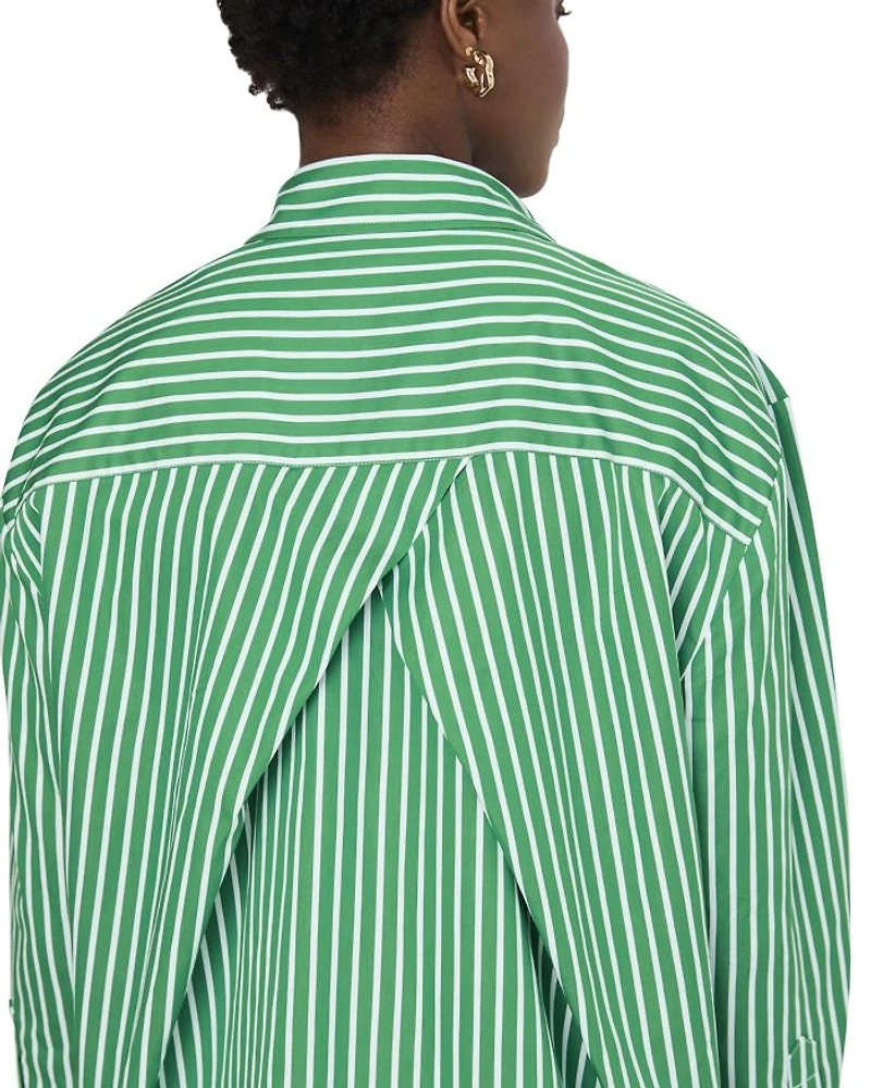 Alexis Diagonal Yoke Button Front Top