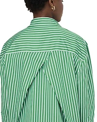 Alexis Diagonal Yoke Button Front Top