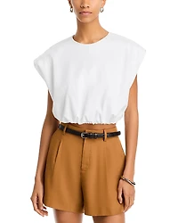 A. l.c. Billie Extended Shoulder Poplin Top