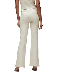 Barbara High Rise Bootcut Jeans Creme