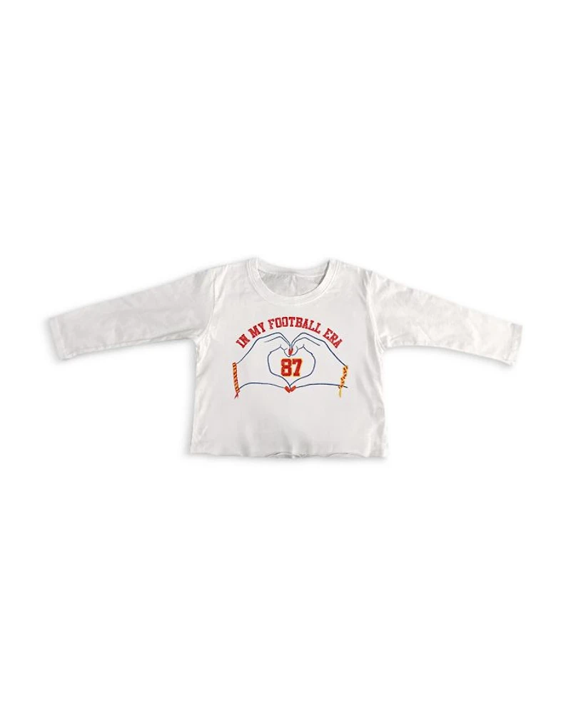 Girls' Football Era Long Sleeved Cropped Graphic Tee - Big Kid
