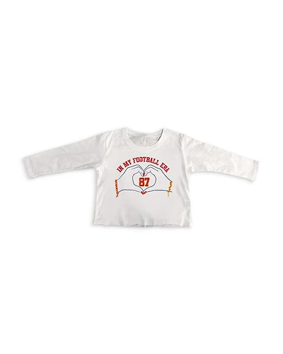 Girls' Football Era Long Sleeved Cropped Graphic Tee - Big Kid