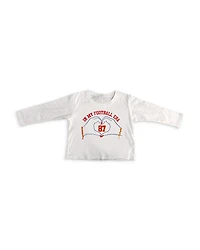 Girls' Football Era Long Sleeved Cropped Graphic Tee - Big Kid