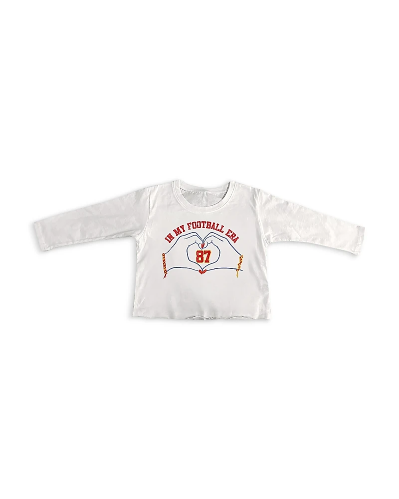 Prince Peter Girls' Football Era Long Sleeved Cropped Graphic Tee - Big Kid