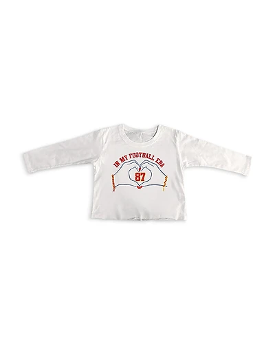 Prince Peter Girls' Football Era Long Sleeved Cropped Graphic Tee - Big Kid