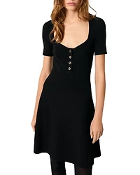 Rib Knit Short Dress