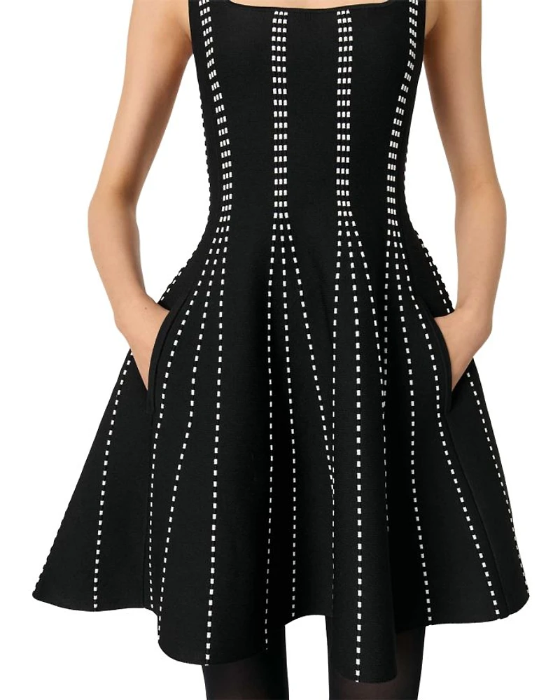 Short Jacquard Knit Dress