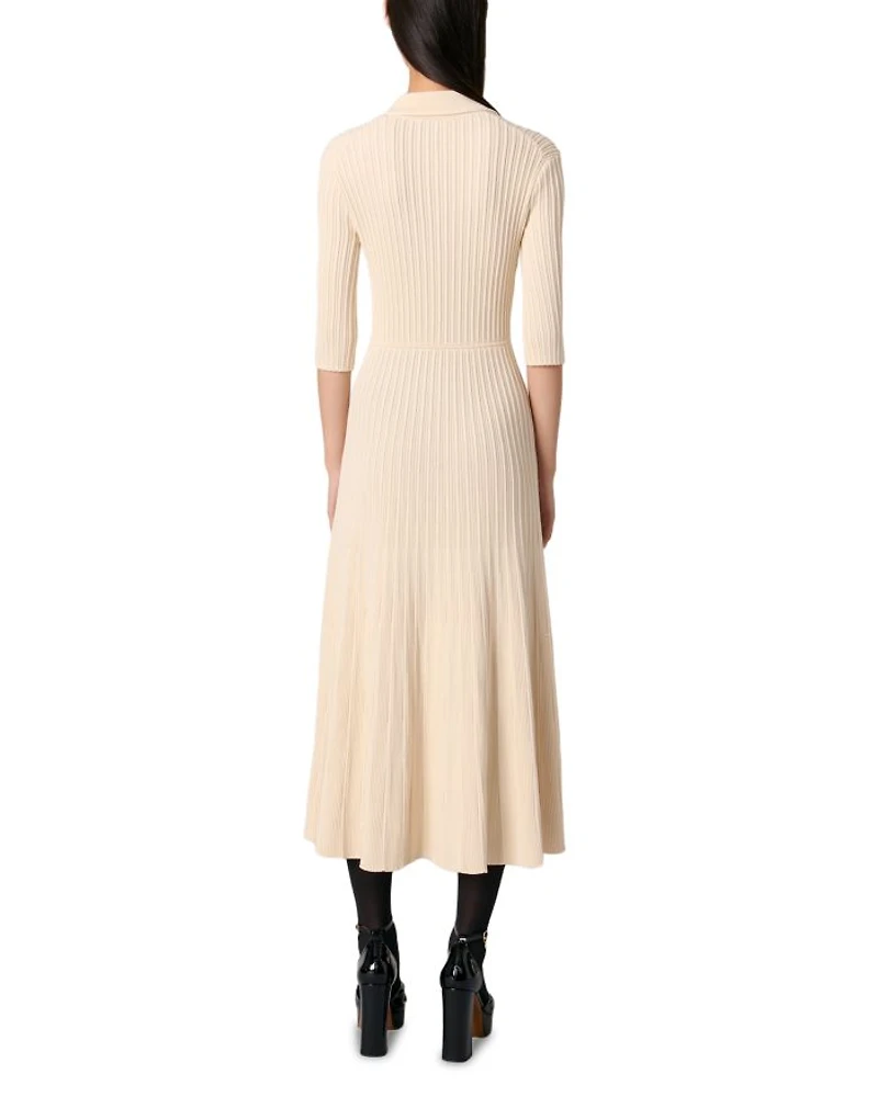 Sequin Embellished Knit Midi Dress