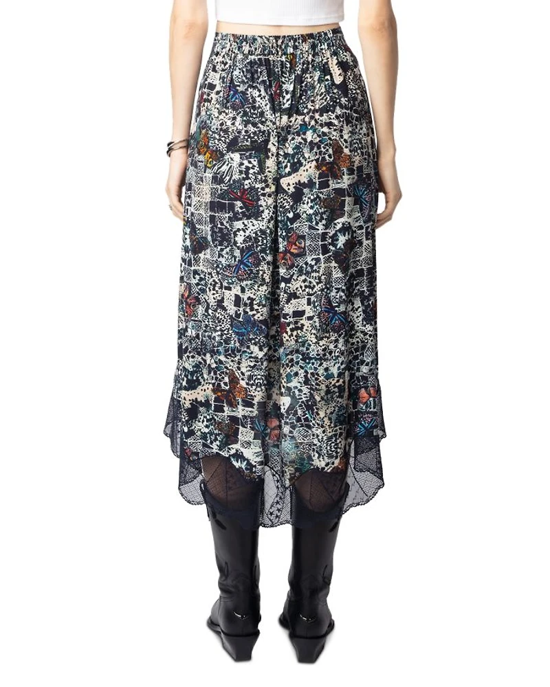 Joslin Lace Trim Midi Skirt