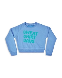 Iscream Girls' Sweat Shirt Days Basic Crewneck Sweatshirt - Big Kid