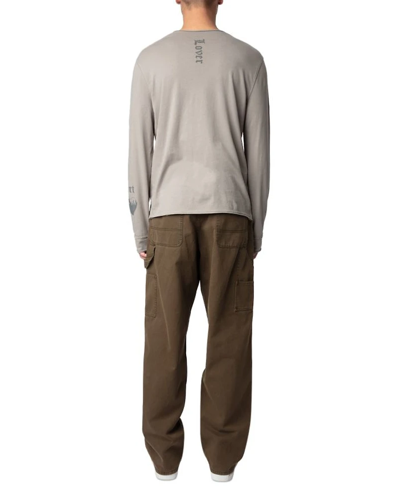 Monastir Tattoo Print Long Sleeve Henley