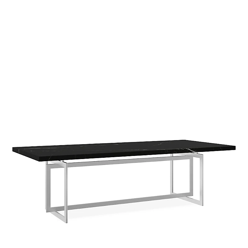 Caracole Wish You Were Dining Table - Chrome/Nero Marguia
