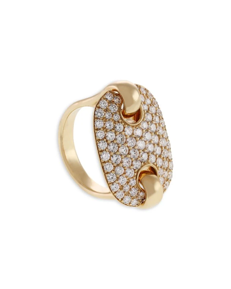 18K Yellow Gold Pavé Diamond Statement Ring