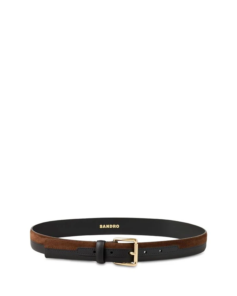 Women's Two Tone Leather Belt