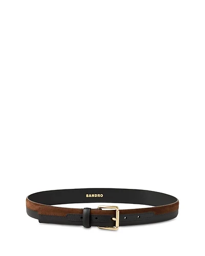 Women's Two Tone Leather Belt